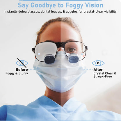 T-Spray Anti Fog Spray - Professional-Grade Anti-Fog Spray for Glasses, Dental Loupes, Hockey mask, Motorcycle Visor, Snorkel Mask, Swim Goggles - Reef-Safe and Eyeglasses Cleaner - Made in USA - 2oz