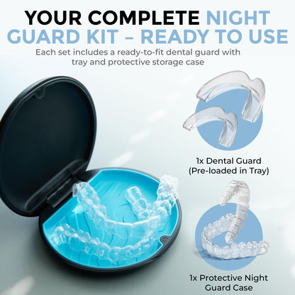Dr. Taylor’s Dental Night Guard for Teeth Grinding, TMJ Relief – Dentist Designed Mouth Guard for Bruxism, Clenching, Jaw Pain – Custom Fit, Comfortable, BPA-Free – for Men & Women