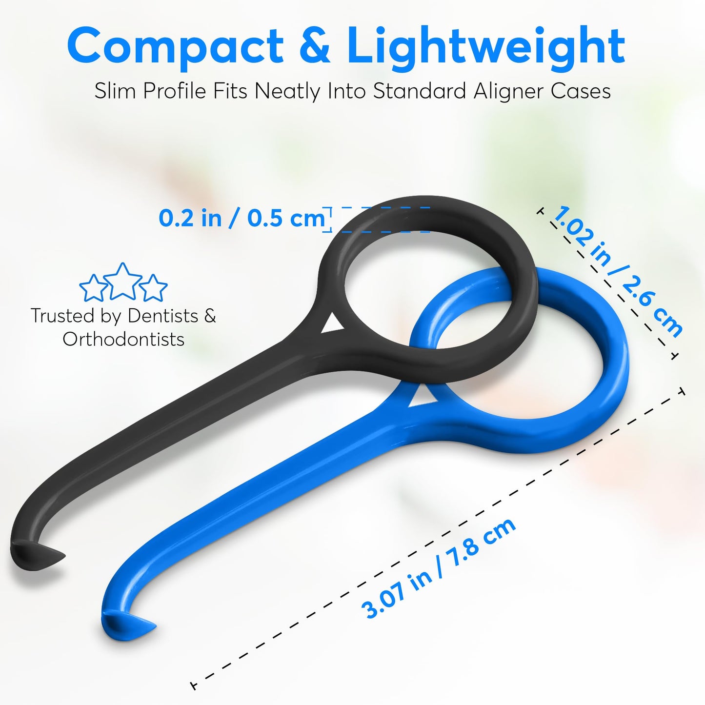 Dr. Taylor’s Removal Tool - Dentist Designed and Approved. Remover for Clear Aligners, Retainers, Dentures & Trays - Safe and Easy to Use with Anti-Slip Grip. 2 Pack