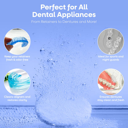 Dr. Taylor’s Retainer & Aligner Cleaner – 120 Mint Tablets | Removes Stains & Odor | Pod-Compatible, FSA/HSA Eligible